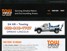 Tablet Screenshot of omaha24hourtowing.com